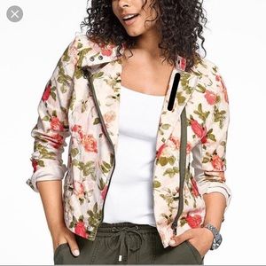 Lane Bryant Floral Moto Jacket
